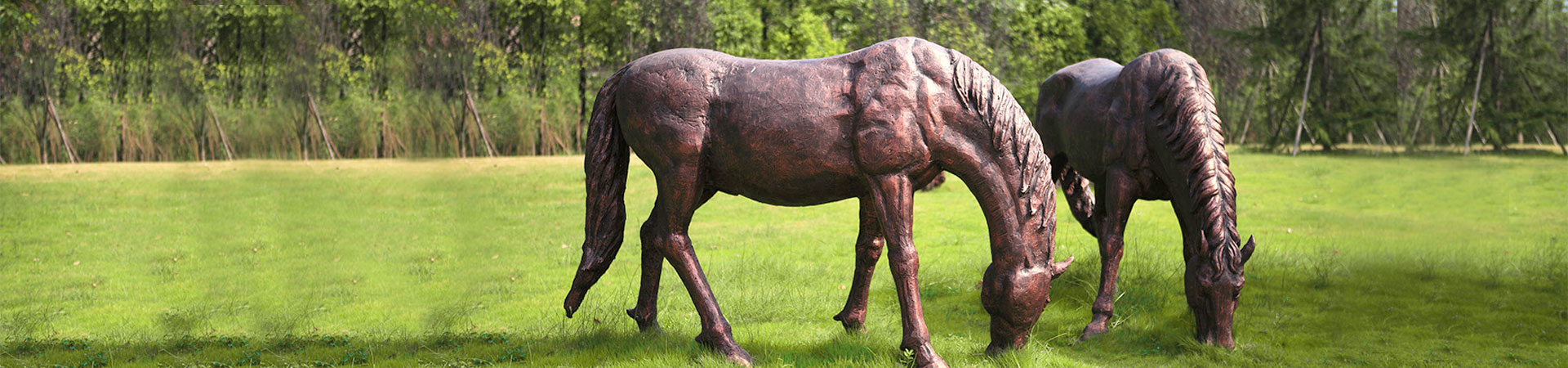 outdoor life size horse Statues