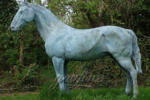 Garden Decoration Casting standing Bronze Horse Statues