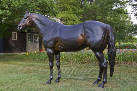 Garden decoration bronze standing horse statue