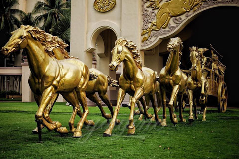 Hot sale Outdoor Large Casting Bronze Running Horse Sculpture