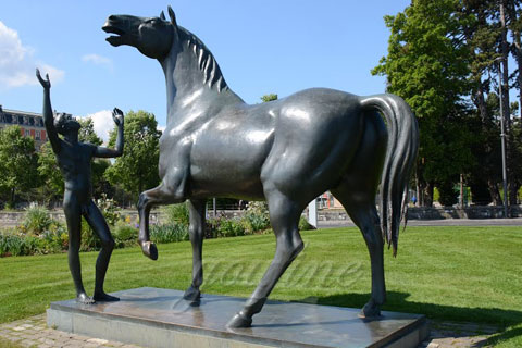 Large garden bronze horse statues for sale