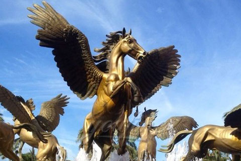 Life Size Bronze Wing Horse Statue for Garden