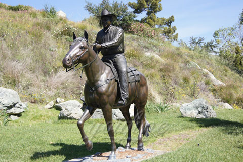 Life Size Bronze riding horse Statues