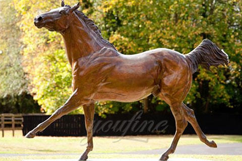 Majestic bronze standing horse statues for garden