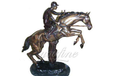 Outdoor ornamental Bronze Equestrian Horse