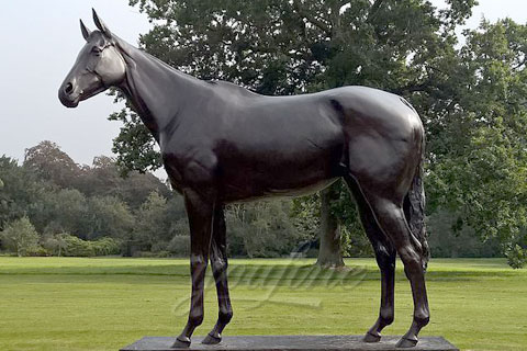 Wonderful horse bronze standing sculpture