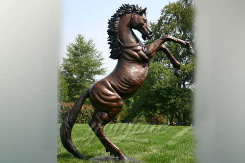 outdoor bronze jumping horse sculpture for sale