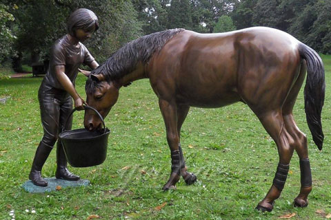 outdoor garden decorative antique bronze horse statue