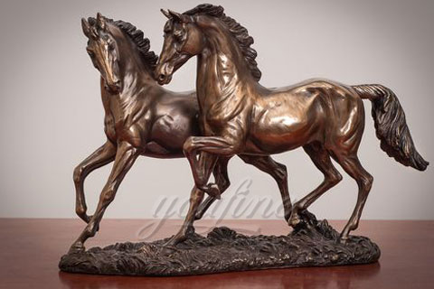 Cheap antique bronze horse figurine for home decor on sale