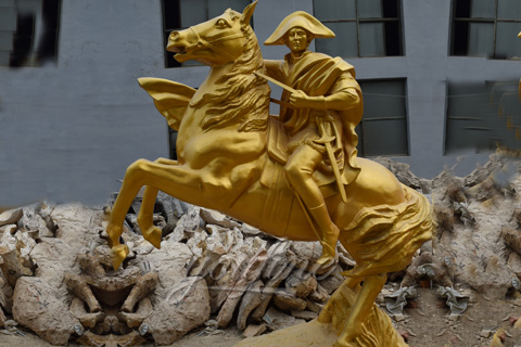 Napoleon riding horse statue
