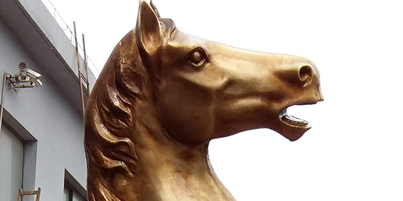 Outdoor Large Bronze jumping horse statue (2)