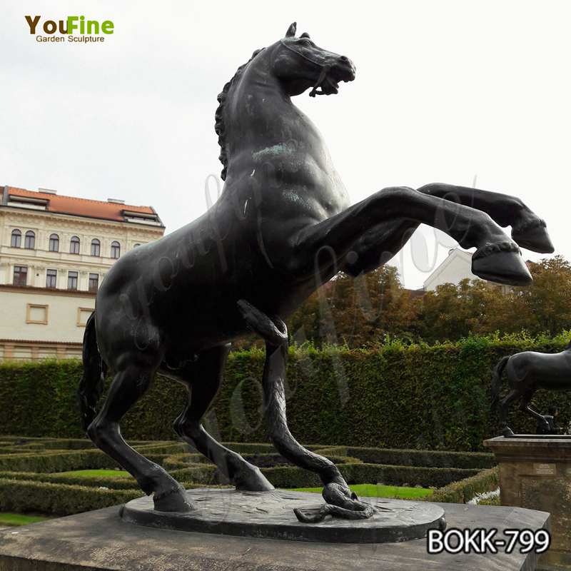 Garden Bronze Jumping Horse Statue for Sale