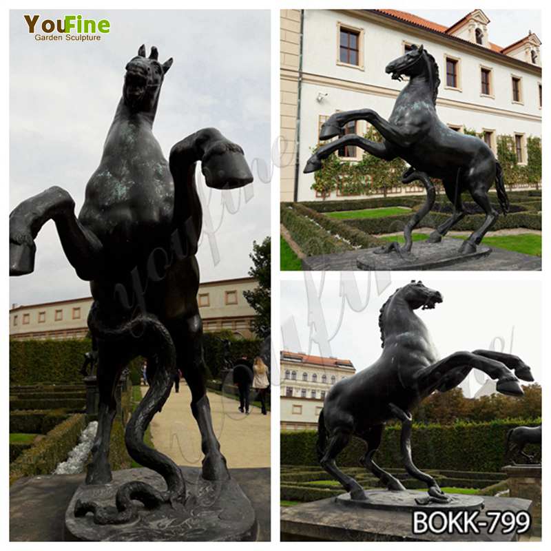 Life Size Garden Bronze Jumping Horse Statue
