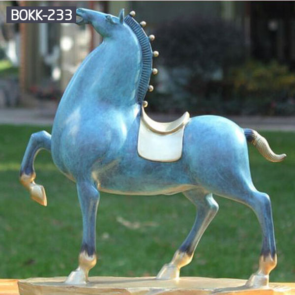 Life Size Bronze Chinese Tang Standing Horse Statue Factory Supply