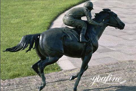 Life Size Bronze Racing Horse Statue for Sale