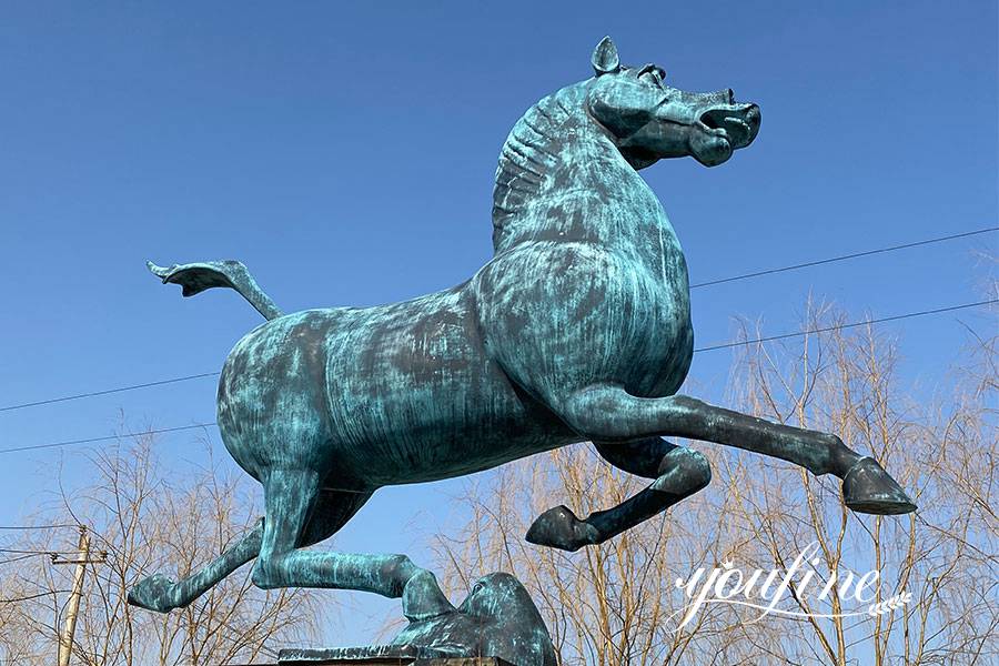 Outdoor Garden Bronze Running Horse Statue for Sale